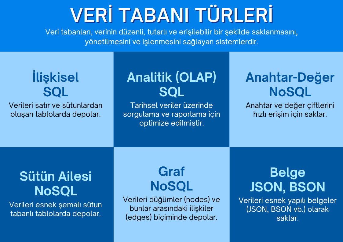 Veri Tabanı Türleri görseli